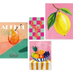 Set poster met lijst - Zomerse set