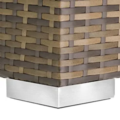 Set van 2 Aluminium Rotan Ligstoelen - Natuur - Inclusief Bijzettafel Hoes