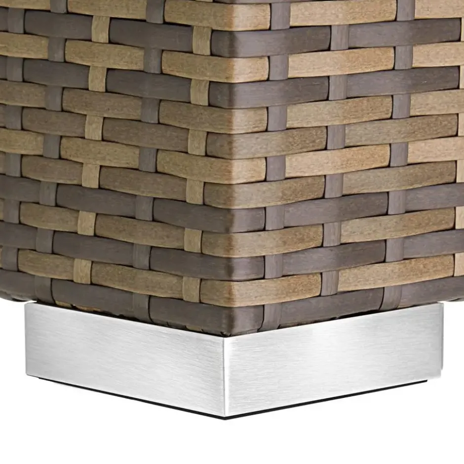 Set van 2 Aluminium Rotan Ligstoelen - Natuur - Inclusief Bijzettafel Hoes