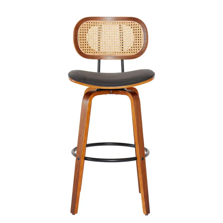 Set van 2 Barkrukken Hout Rotan