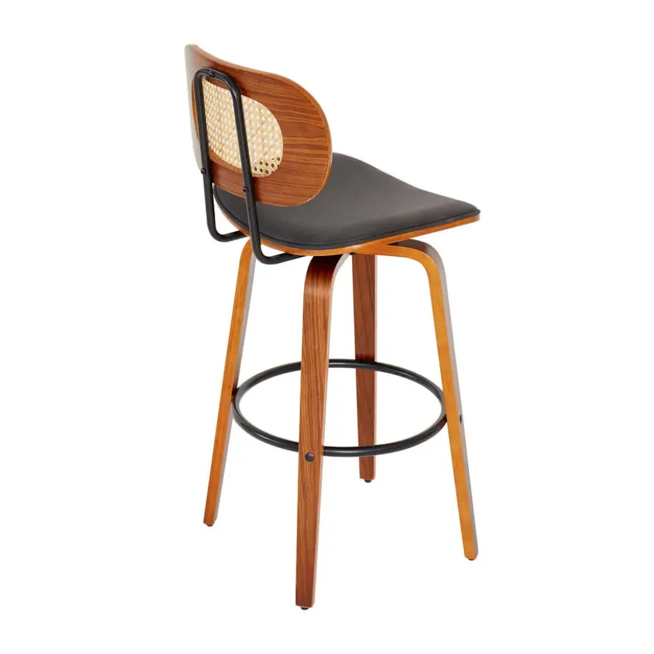 Set van 2 Barkrukken Hout Rotan