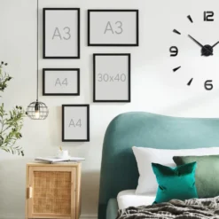 Set van 2 Fotokaders - A3 formaat - Foto Lijsten in MDF Hout - Zwart