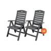 Set van 2 - Hartman Florion Recliner verstelbare tuinstoel - Royal Grey