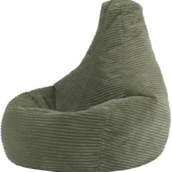 Set van 2 icon Kinderzitzakken Dalton - Corduroy Zitzak - Saliegroen