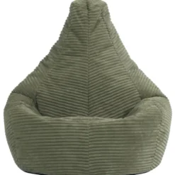 Set van 2 icon Kinderzitzakken Dalton - Corduroy Zitzak - Saliegroen