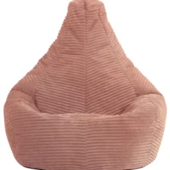 Set van 2 icon Kinderzitzakken Dalton - Corduroy Zitzak - Oud roze
