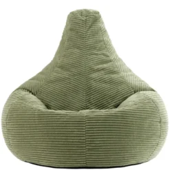Set van 2 icon Zitzak Dalton - Corduroy Zitzak Volwassenen - Saliegroen