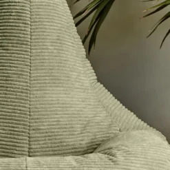 Set van 2 icon Zitzak Dalton - Corduroy Zitzak Volwassenen - Saliegroen