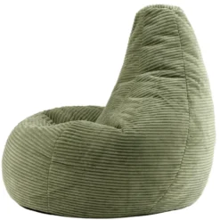 Set van 2 icon Zitzak Dalton - Corduroy Zitzak Volwassenen - Saliegroen