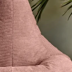 Set van 2 icon Zitzak Dalton - Corduroy Zitzak Volwassenen - Oud roze