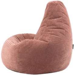 Set van 2 icon Zitzak Dalton - Corduroy Zitzak Volwassenen - Oud roze