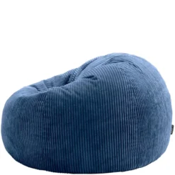 Set van 2 icon Zitzak Kingston - Corduroy Zitzak Volwassenen - Denimblauw