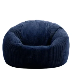 Set van 2 icon Zitzak Kingston - Corduroy Zitzak Volwassenen - Marineblauw