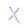Set van 2 metalen tafelpoten X-frame wit - 8x70x72 cm - Metaal - Wit