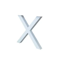 Set van 2 metalen tafelpoten X-frame wit - 8x70x72 cm - Metaal - Wit