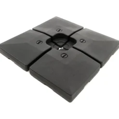 Set van 4 Parasoltegels (104 kg) - voor Parasol met Kruisvoet - Zwart