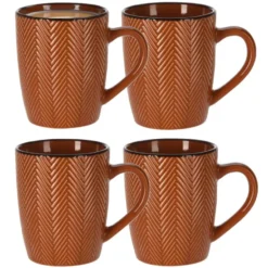 Siaki Koffiemok/theemok - Fishbone - terra - 370 ml