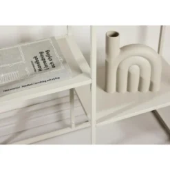 Sidetable Beige Metaal - 80x26x80cm - Staal