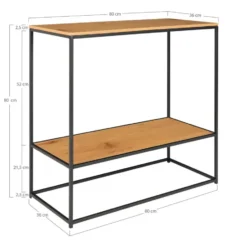 Sidetable Bruin - Melamine - 80cm - Tafel Vita
