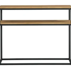 Sidetable Luuk naturel/zwart - 79x100x30 cm