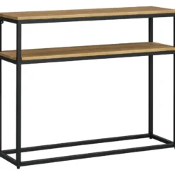 Sidetable Luuk naturel/zwart - 79x100x30 cm