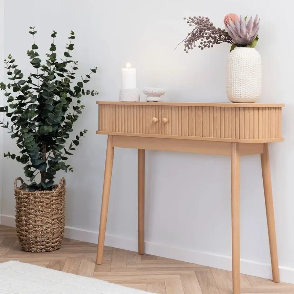 Sidetable Naturel - Rechthoek - 100x30x80,5cm - Nikko