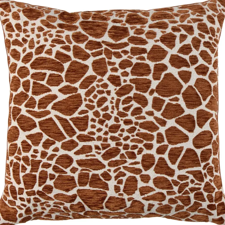 Sierkussen Giraffe - terra - 45x45 cm