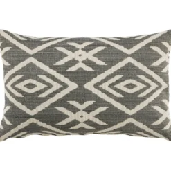 Sierkussen Joep - antraciet/off-white - 35x55 cm