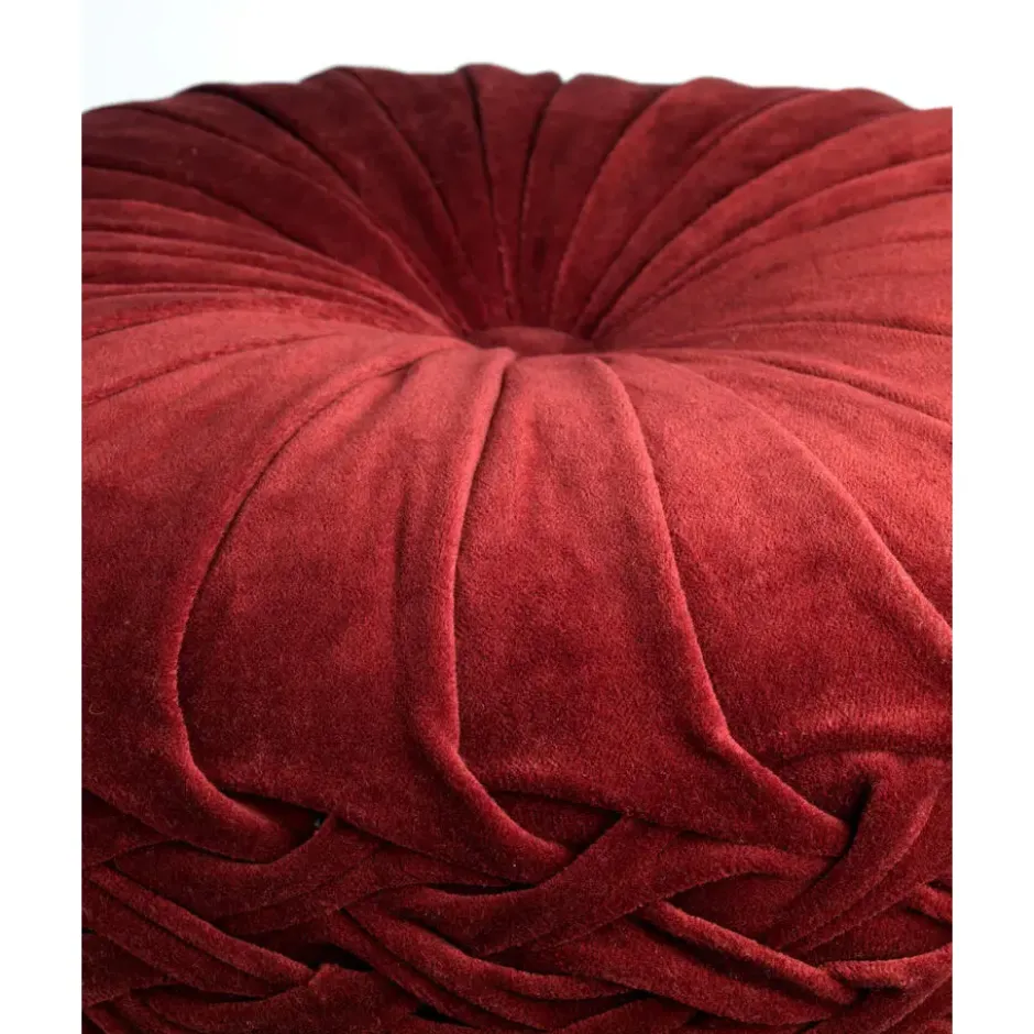 Sierkussen Kaja - Merlot - Ø40 cm