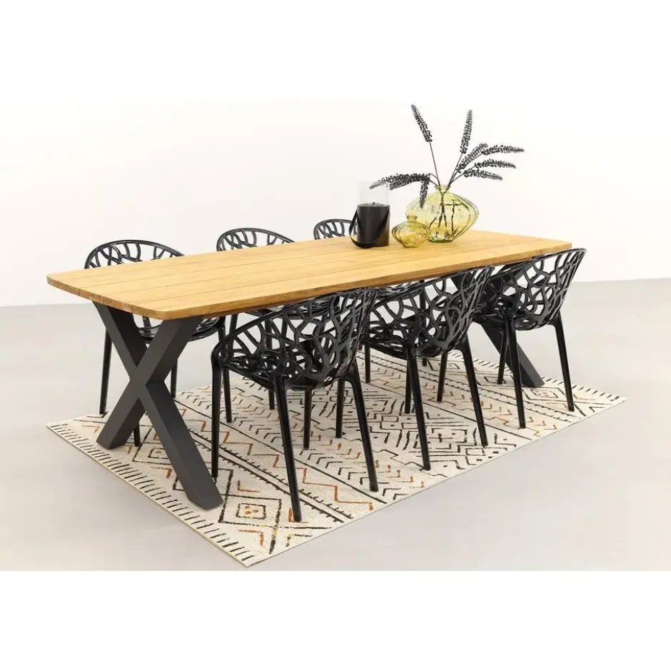 Siesta Crystal stapelbare stoel - Black Transparant