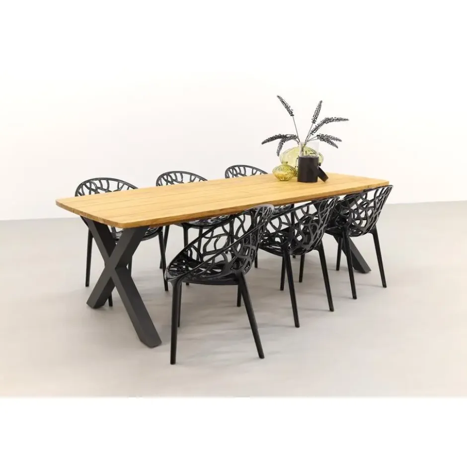 Siesta Crystal stapelbare stoel - Black Transparant