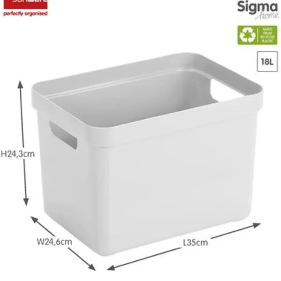 Sigma home opbergbox 18L wit