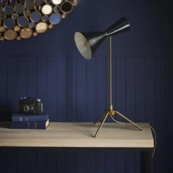 Signature - FRANCOIS Bureaulamp - Zwart - 40x31x70 cm