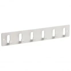 Siro Kapstok - 6 ophang haken - metaal - wit - 11 x 36 cm