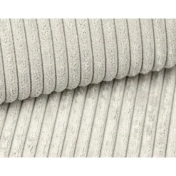 Slaapbank AMELIA - 267 cmx167 cm - Beige Fluweel Stof Rechte hoek