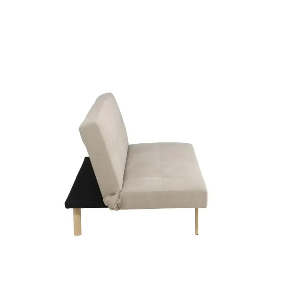 Slaapbank Beige Linnen - 180x87x80cm - Bodil