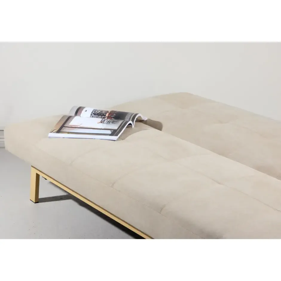 Slaapbank Beige Linnen - 180x87x80cm - Bodil