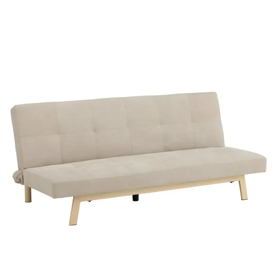 Slaapbank Beige Linnen - 180x87x80cm - Bodil