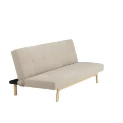 Slaapbank Beige Linnen - 180x87x80cm - Bodil