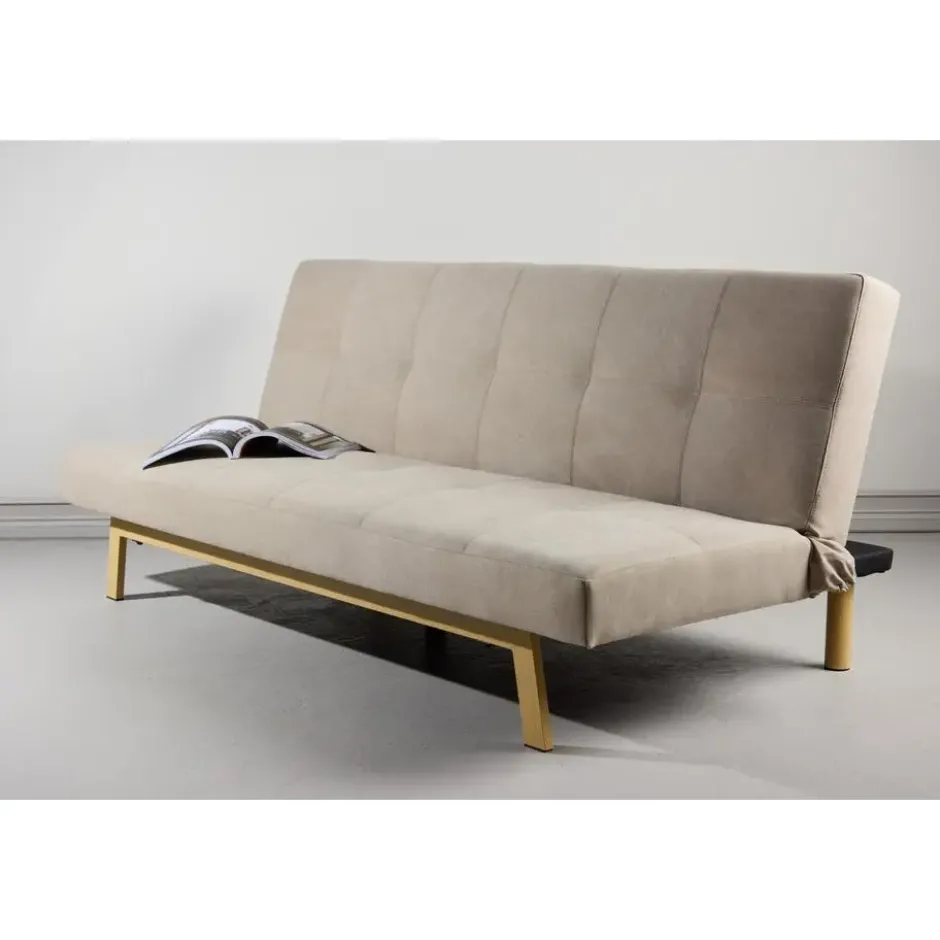 Slaapbank Beige Linnen - 180x87x80cm - Bodil