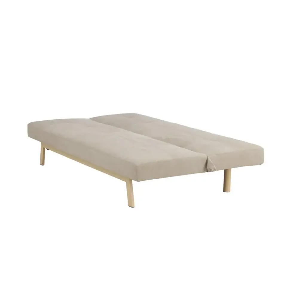 Slaapbank Beige Linnen - 180x87x80cm - Bodil