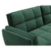 Slaapbank GULCAN - 3 plaatsen - Groen Fluweel Stof