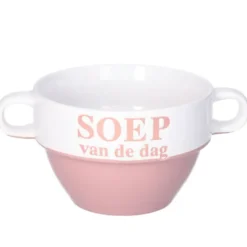 Soepkommen - Soep van de dag - oud roze - Stapelbaar