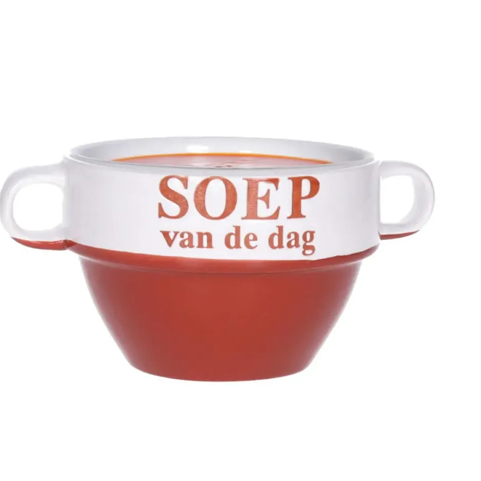 Soepkommen - Soep van de dag - rood - Stapelbaar