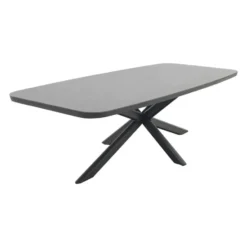 Soreno deens ovale tuintafel 240x110 cm. - Licht grijs