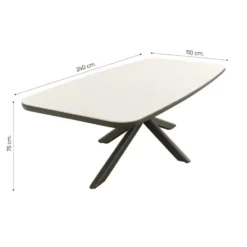 Soreno deens ovale tuintafel 240x110 cm. - Terre