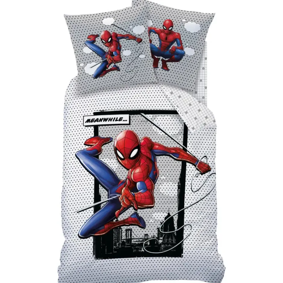 SpiderMan Dekbedovertrek Hero - Eenpersoons - 140 x 200 cm - Katoen