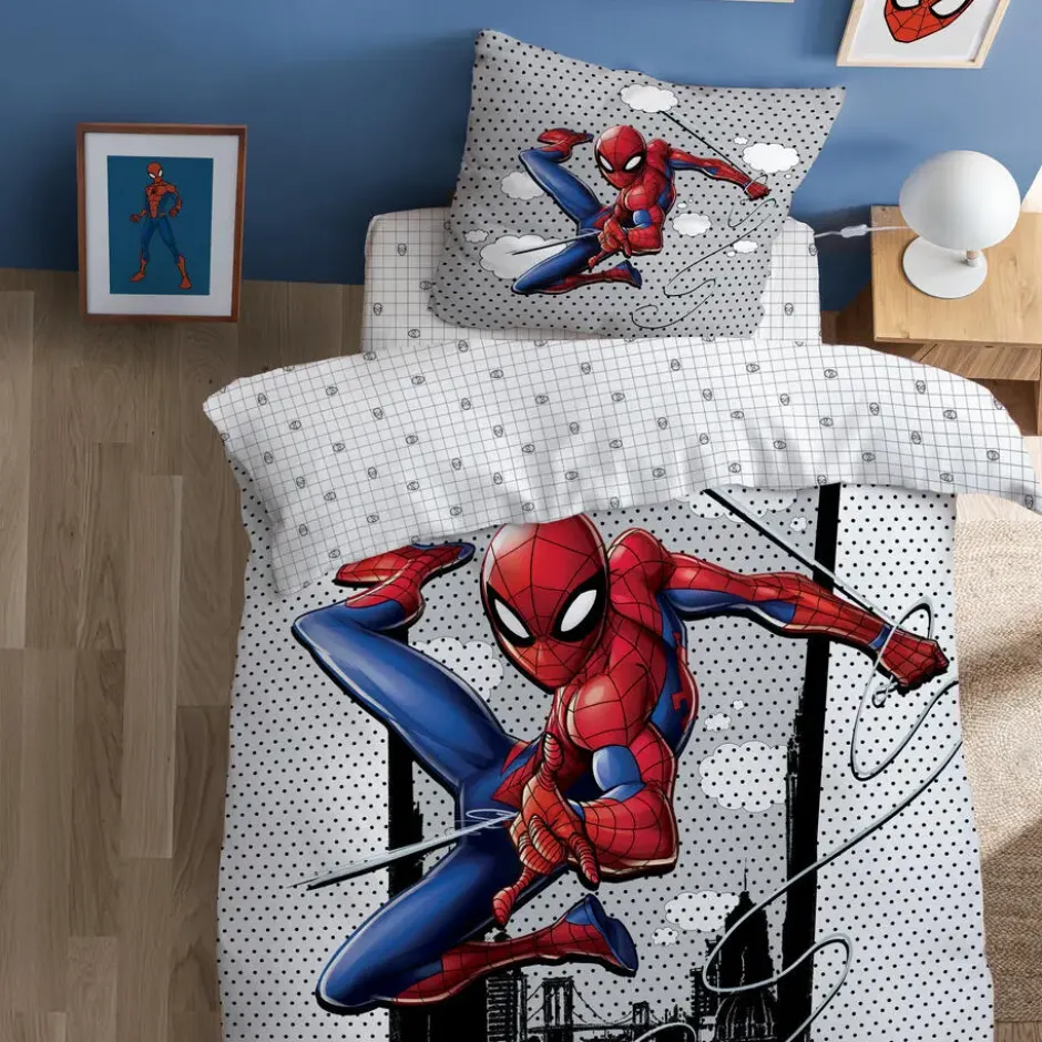 SpiderMan Dekbedovertrek Hero - Eenpersoons - 140 x 200 cm - Katoen