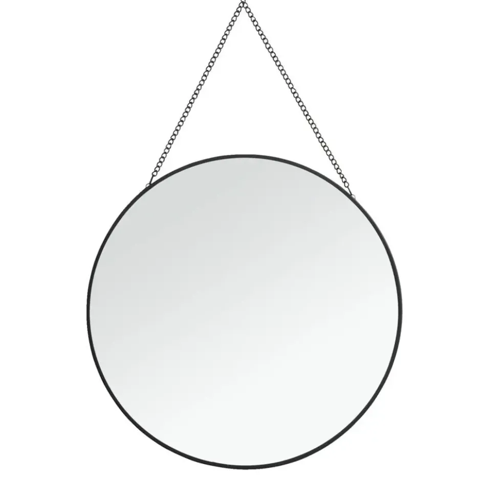 Spiegel Madrid - zwart - Ø29 cm