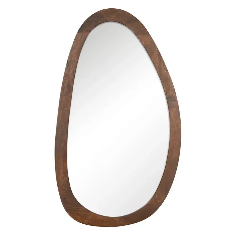 Spiegel Organisch Bruin Hout - 69x3x118cm - Lou